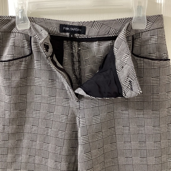 Pink Tartan Women’s Pants Trousers Plaid Cropped Career Office Women's Size 4 - Picture 13 of 13